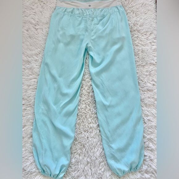 Lululemon Serene Loose Fit Pants Aqua Blue Size 10 - Picture 1 of 7